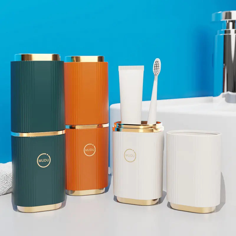 Portable Travel Toiletry Set with Toothbrush Holder