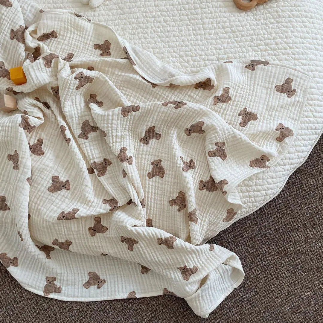 Korean Spring 2021 Kids Double Layer Bear Blanket