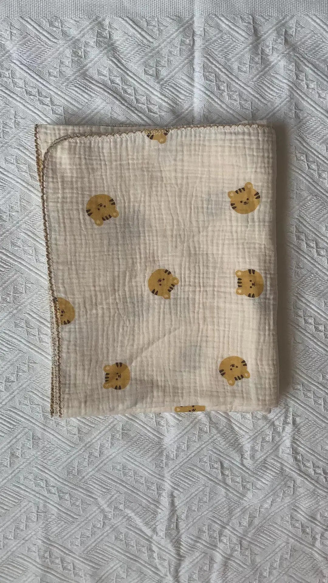 Korean Spring 2021 Kids Double Layer Bear Blanket