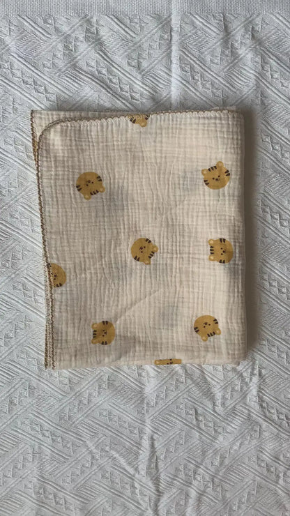 Korean Spring 2021 Kids Double Layer Bear Blanket